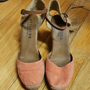 Women's Ateliers Tan Espadrille Sandals Size 10